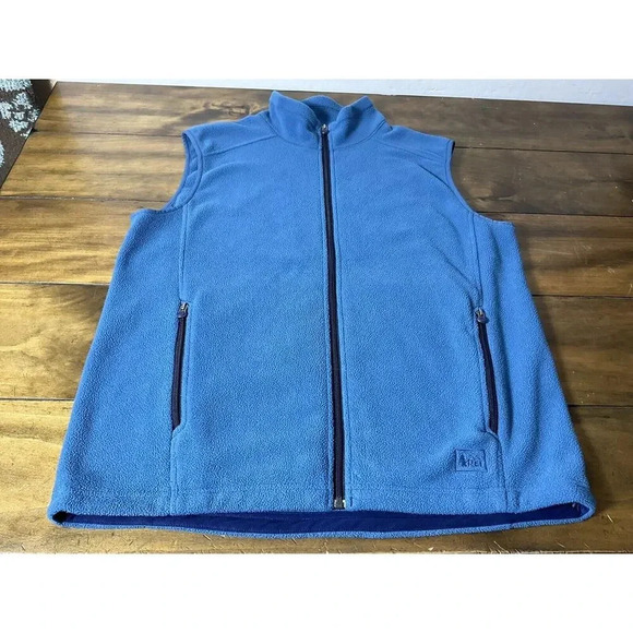 REI Fleece Vest Men's Size Large Blue Polartec - Picture 1 of 12